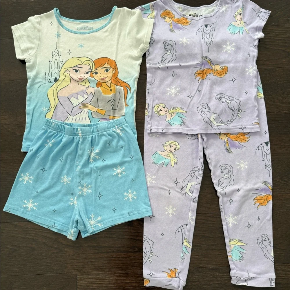 Girls Disney Frozen 2 Elsa And Anna 4 Pc Pajama Set Size 8